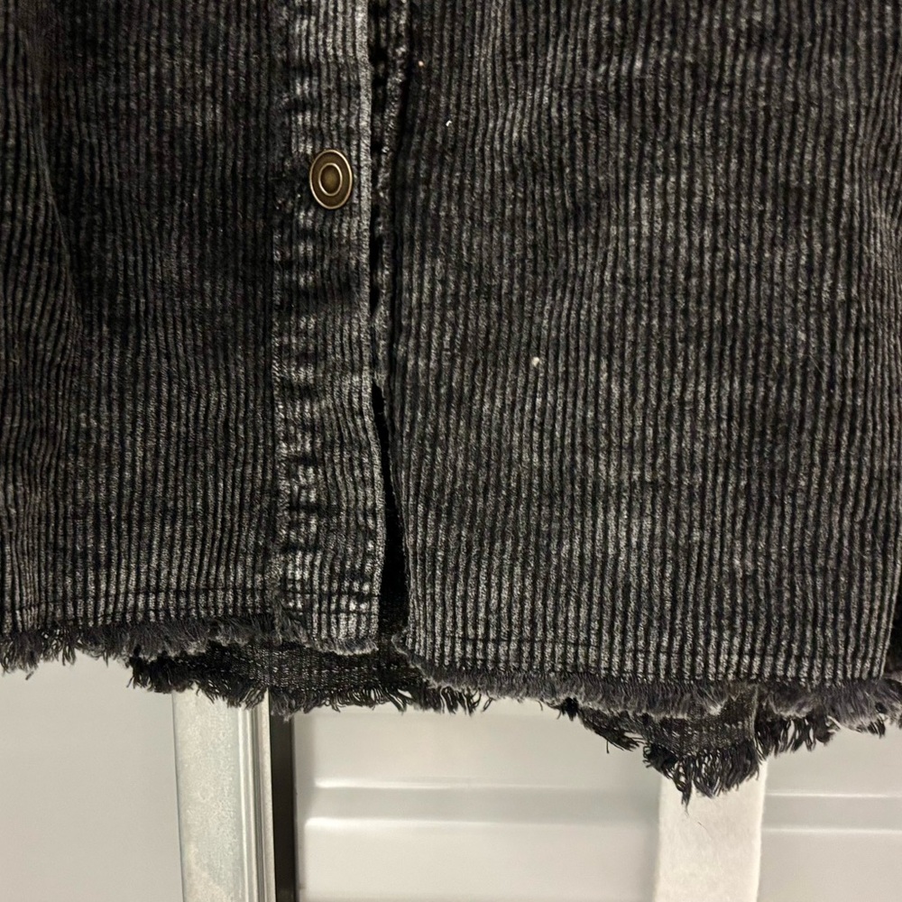 LA MIEL Black Corduroy Lightweight Jacket - Picture 7 of 11